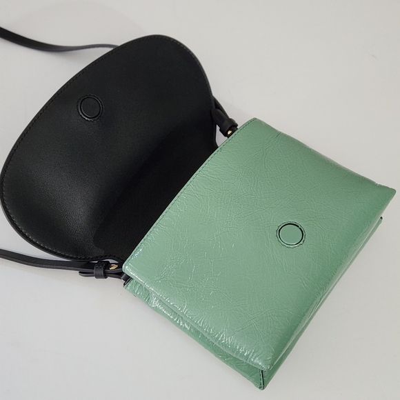 NEW SMYTHSON PILLOW LEATHER CROSSBODY BAG IN SEAGREEN PETROL - Picture 3 of 9
